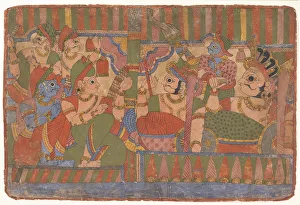 Mahabharata Prints: Council of Heroes... from a Dispersed Mahabharata (Great Descendants of Mahabharata), ca