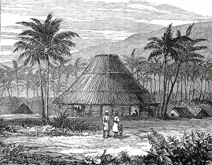 Council House, Samoa, the Scene of the Late Conflict, 1876. Creator: Unknown
