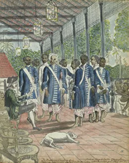 Vereenigde Oostindische Compagnie Prints: Council representatives in Colombo, 1785. Creator: Jan Brandes