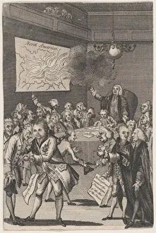 Lord North Gallery: The Council of Rulers & the Elders Against the Tribe of ye Americanites, Januar... January 1, 1775