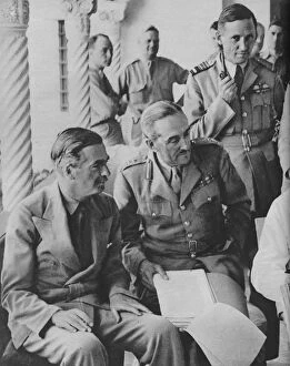 Algiers Gallery: Council of War in Algiers: Mr Churchill with his Captains, 1943