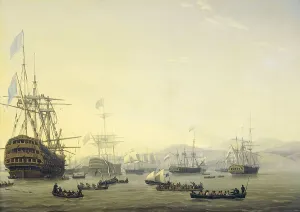 Slave Trade Prints: Council of War on board the Queen Charlotte