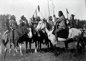 Apsaroke Prints: Council of War, c1908. Creator: Edward Sheriff Curtis