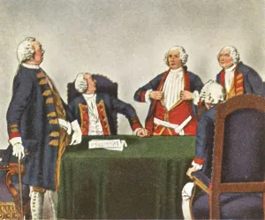 Brandenburg Prints: Council of war in Kopenick, 1730, (1936). Creator: Unknown