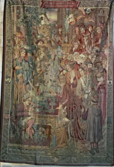 Year Prints: The councilors visit the glass fair of the Borne on the first day of the year