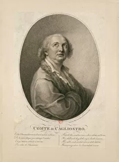 Biblioth And Xe8 Collection: Count Alessandro di Cagliostro (1743-1795). Creator: Bartolozzi, Francesco (1728-1813)