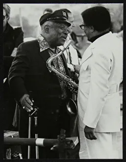 Jacquet Prints: Count Basie chatting with Illinois Jacquet at the Capital Radio Jazz Festival