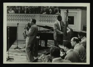The Count Basie Orchestra in concert, c1950s. Artist: Denis Williams
