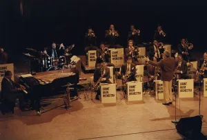 Grand Piano Prints: Count Basie Orchestra, Northampton, England, 1989. Creator: Brian Foskett
