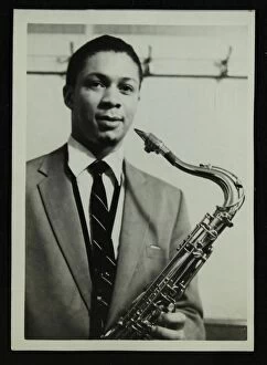 Count Basie Gallery: Count Basie Orchestra saxophonist Frank Foster, c1950s. Artist: Denis Williams
