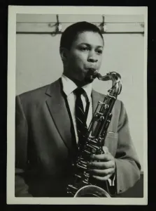 Count Basie Gallery: Count Basie Orchestra saxophonist Frank Foster, c1950s. Artist: Denis Williams