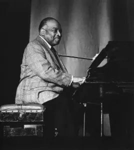 Count Basie Gallery: Count Basie on stage, 1960s. Creator: Brian Foskett