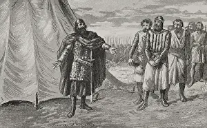 Count Berenguer Ramon II before El Cid, 1890. Creator: Joan Serra y Pausas