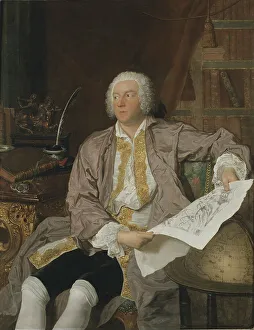 Tessin Carl Gustaf Prints: Count Carl Gustaf Tessin, mid-18th century. Creator: Jacques-Andre-Joseph Aved