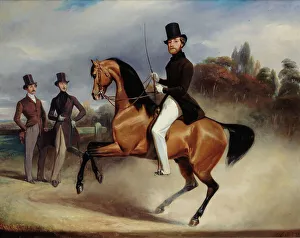 Showing Off Prints: The Count of Lancosme-Breves, 1840. Creator: Pierre Francois Eugene Giraud