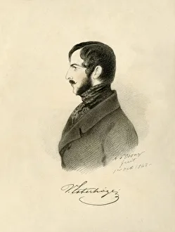 Alfred Grimaud Prints: Count Valentin Esterhazy, 1842. Creator: Alfred d Orsay