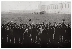 Acclaim Prints: Count Zeppelin saluted by members of the naval airship fleet, Germany, 1914-1917 (1933)