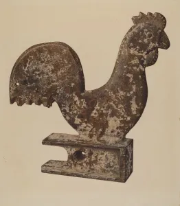 Lemcke Lloyd Charles Prints: Counterbalance Rooster, 1938. Creator: Lloyd Charles Lemcke