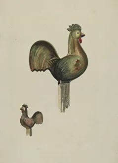 Vail James Prints: Counterbalance Rooster, c. 1936. Creator: James Vail
