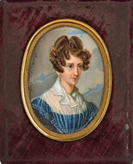 Gouache On Horn Prints: Countess Emilie Troubetzkoy, nee Princess zu Sayn Wittgenstein (1801-1869), 1828