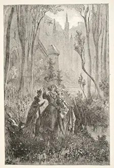Maidens Prints: The Countess of the Fountain and her Damsels, from Stories of the Days of King Arthur