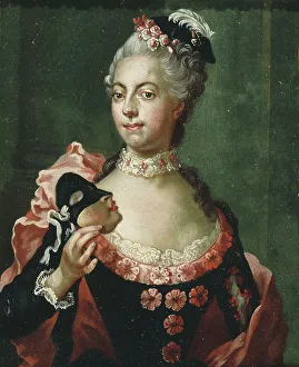 Masked Ball Prints: Countess Jacqueline Elisabet Gyldenstolpe, c1760. Creator: Jakob Bjork