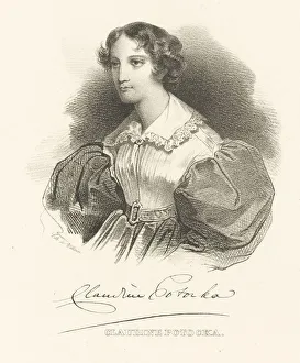 Countess Klaudyna (Claudine) Potocka, nee Dzialynska (1801-1836), c. 1830. Creator: Anonymous