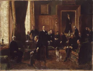 Jean Beraud Prints: Countess Potocka's drawing room, 1887. Creator: Jean Beraud