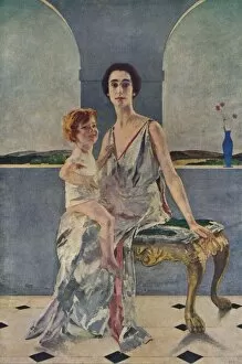 Sims Collection: The Countess of Rocksavage and Her Son, 1922 (1935). Artist: Charles Sims