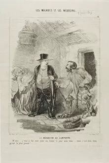 French Text Gallery: The Country Doctor (plate 13), 1843. Creator: Charles Emile Jacque