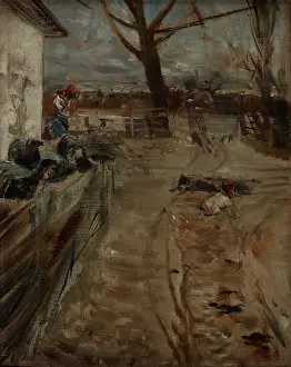 Track Prints: Country Farm, between 1907-1911. Creator: Jacek Malczewski
