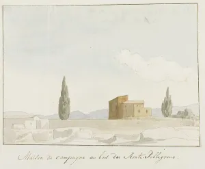 Country house at the foot of Mount Pellegrino, 1778. Creator: Louis Ducros