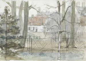 Israels Josef Prints: Country house and garden, 1834-1911. Creator: Jozef Israels