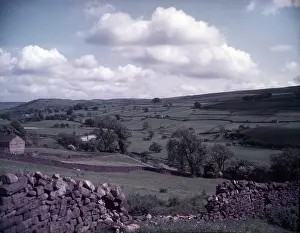 Walls Prints: Country near Crackpot Moor, Swaledale