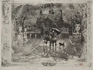 The Country Neighbors, 1879-1880. Creator: Felix Hilaire Buhot (French, 1847-1898)