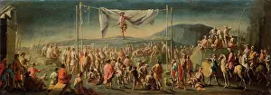 Country party with acrobat, 1730. Creator: Viso, Nicola (active 1724-1742)