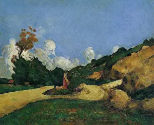 Blue Sky Prints: The Country Road, c1871. Creator: Paul Cezanne