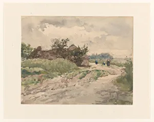 Julius Jacobus Van De Sande Bakhuzen Prints: Country road with some figures