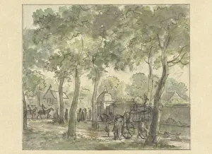 Country road along wall with dome, 1752-1819. Creator: Juriaan Andriessen