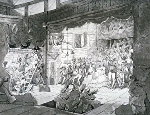 Primitive Prints: A country theatre, 1790. Artist: T Wright