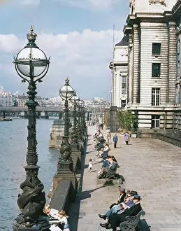 County Hall, South Bank, London, 1950s. Creator: Arthur Charles Kirby Ware