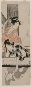 1615 1868 Prints: Couple in a Boat, c. 1799. Creator: Kitagawa Utamaro (Japanese, 1753?-1806)