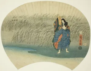 Eloping Prints: Couple eloping, from the Akutagawa episode in the Tales of Ise