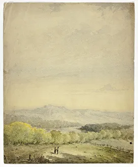 Couple Holding Hands in a Field, 1800-1899. Creator: Unknown
