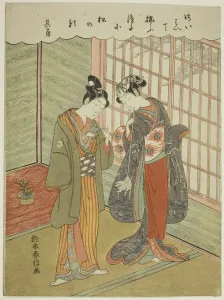 Couple with a Pet Mouse, c. 1768 / 69. Creator: Suzuki Harunobu