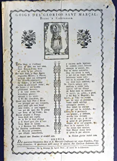 Sant Prints: Couplets of glorious Saint Marcellus. Bishop and Confessor
