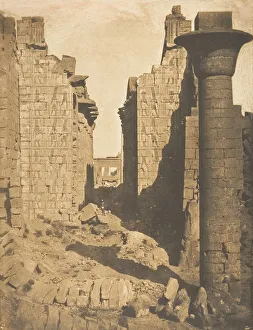 Cour des bubastites et entree de la Salle Hypostyle du palais de Karnac, Thebes