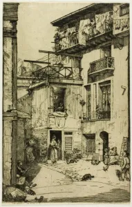Maclaughlan Donald Shaw Prints: Cour des Gobelins, 1901. Creator: Donald Shaw MacLaughlan