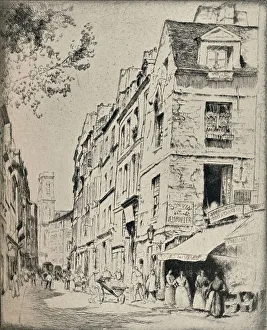 Cour des Halles, Rue St Jacques, 1915. Artist: Bror Julius Olsson Nordfeldt Cour des Halles, Rue St Jacques, 1915. Artist: Bror Julius Olsson Nordfeldt