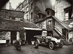 Garage Prints: Cour, Rue De Valence, 1922, (1956). Creator: Eugene Atget